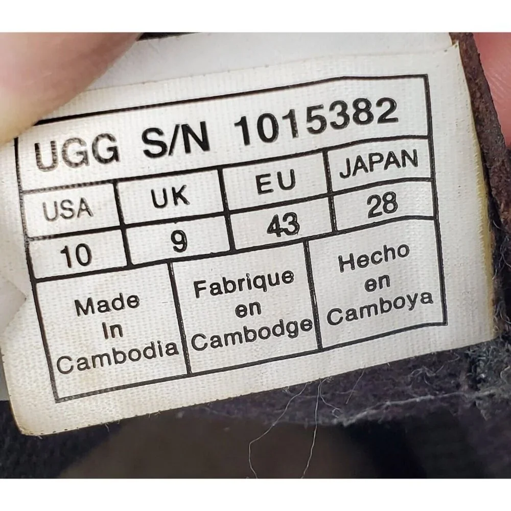 Ugg Mens Yucca 1015382 Brown Waterproof Winter Leather Duck Boots Size 10